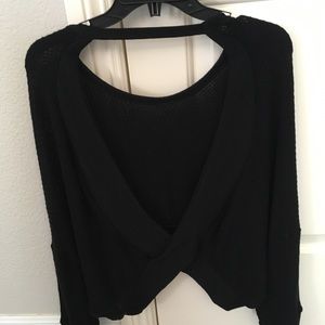 💕Darling black open back light weight top